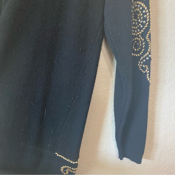 Vintage Paola Conte Beaded Sweater Size Large - Picture 6 of 10